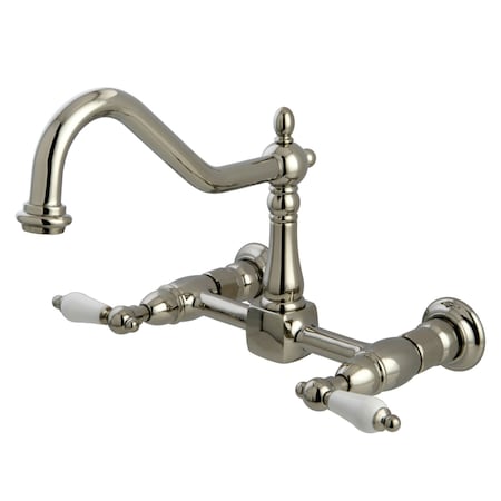 Heritage KS1246PL 2-Handle 8-Inch Wall Mount Kitchen Faucet KS1246PL